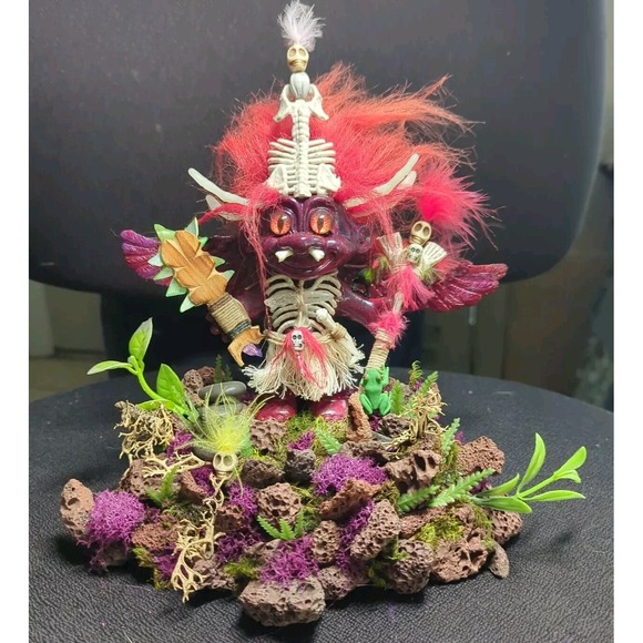 Vintage OOAK Dam Troll Doll wearingCustom Voodoo Demon Slayer Unique‎